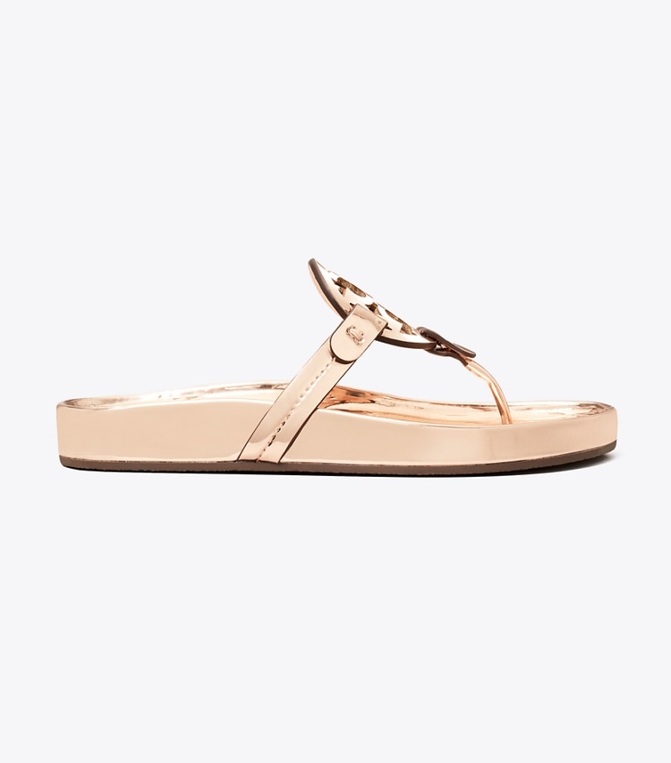Tory Burch designer sandals Miller Cloud Sandal in ROSE GOLD side