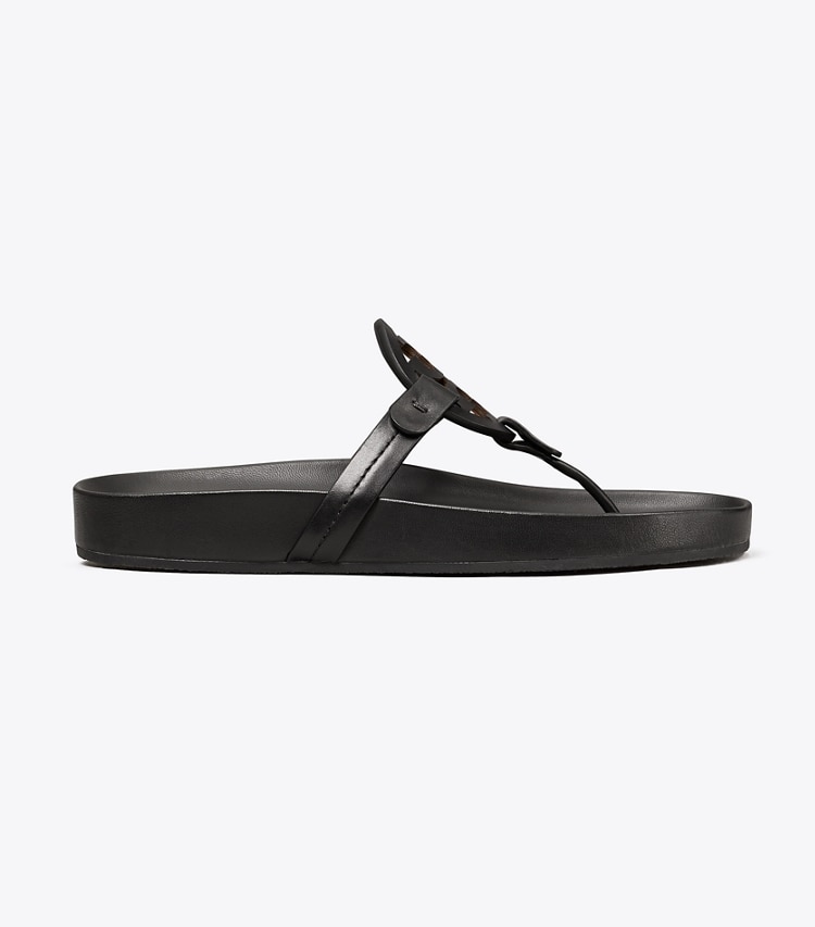 Tory Burch designer sandals Miller Cloud Sandal in PERFECT BLACK side