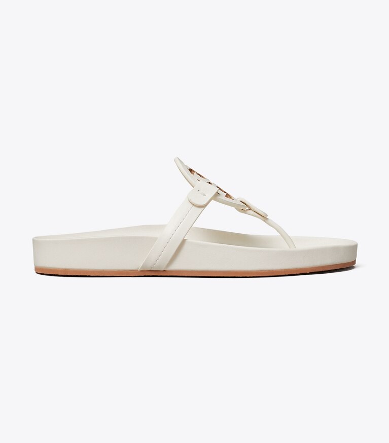 Tory Burch designer sandals Miller Cloud Sandal in New Ivory  angle