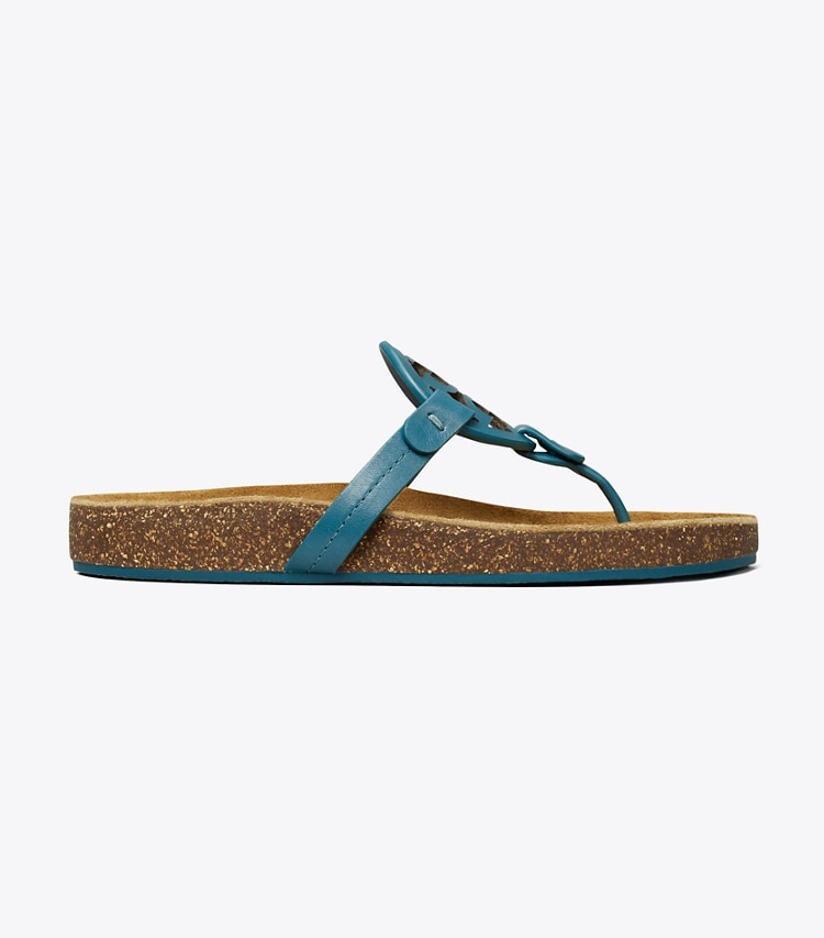 Tory Burch designer sandals Miller Cloud Sandal in BRISK BLUE side