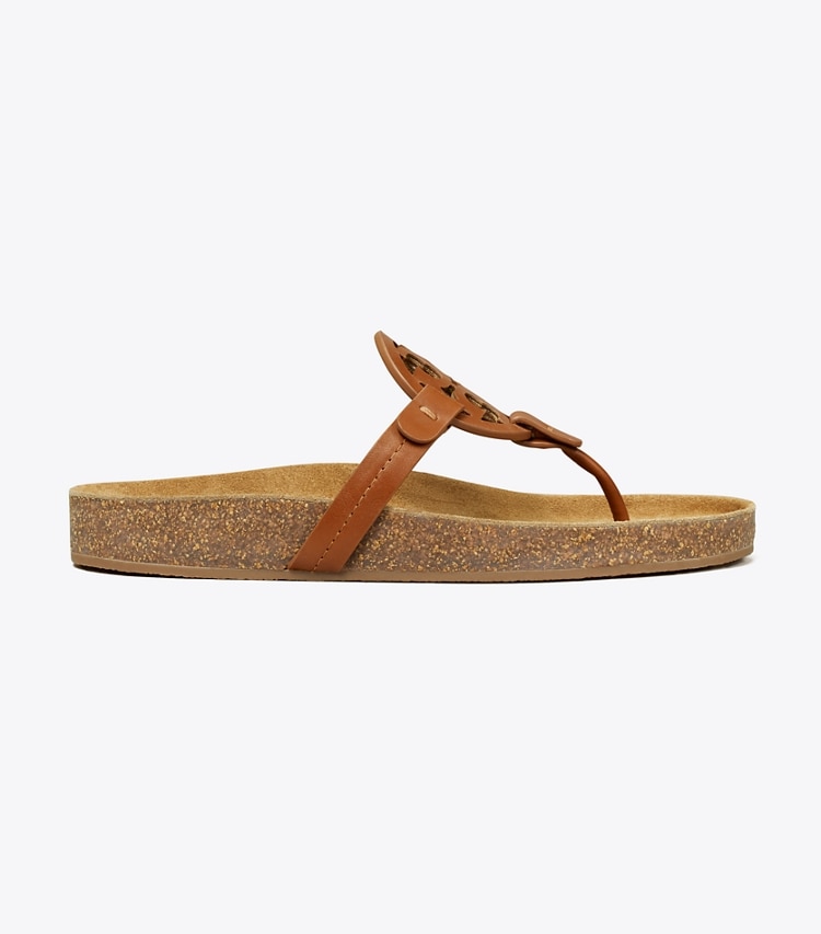 Tory Burch designer sandalen Miller Cloud in Classic Cuoio / Natural side