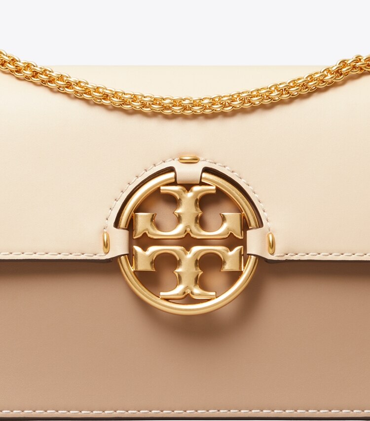 Tory Burch designer shoulder bags Miller Color-Block Shoulder Bag in BRIE / ALMOND FLOUR detail