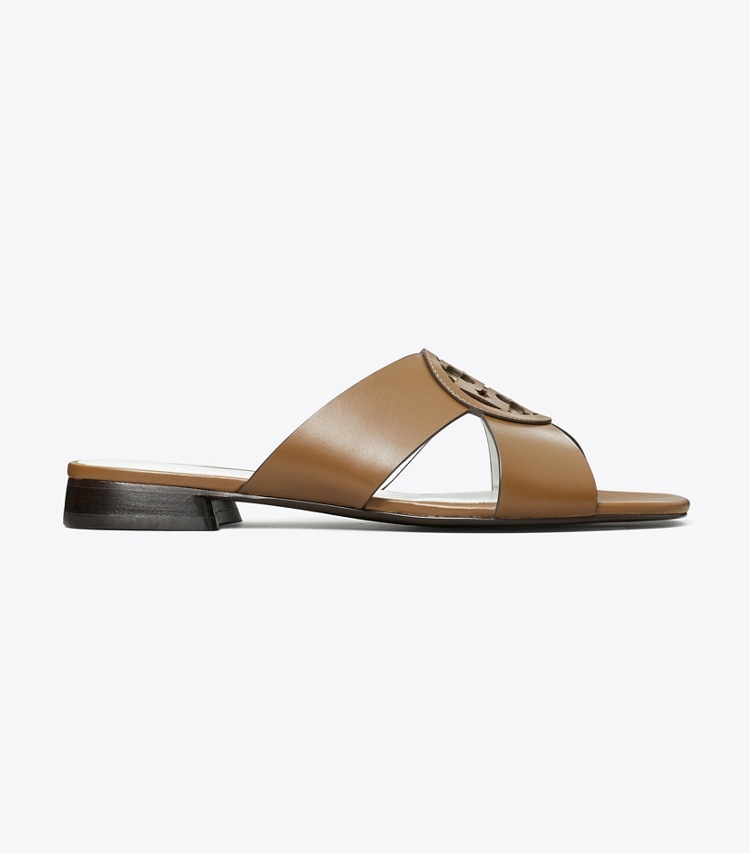 Tory Burch designer sandals Miller Crisscross Sandal in ALMOND OATS side