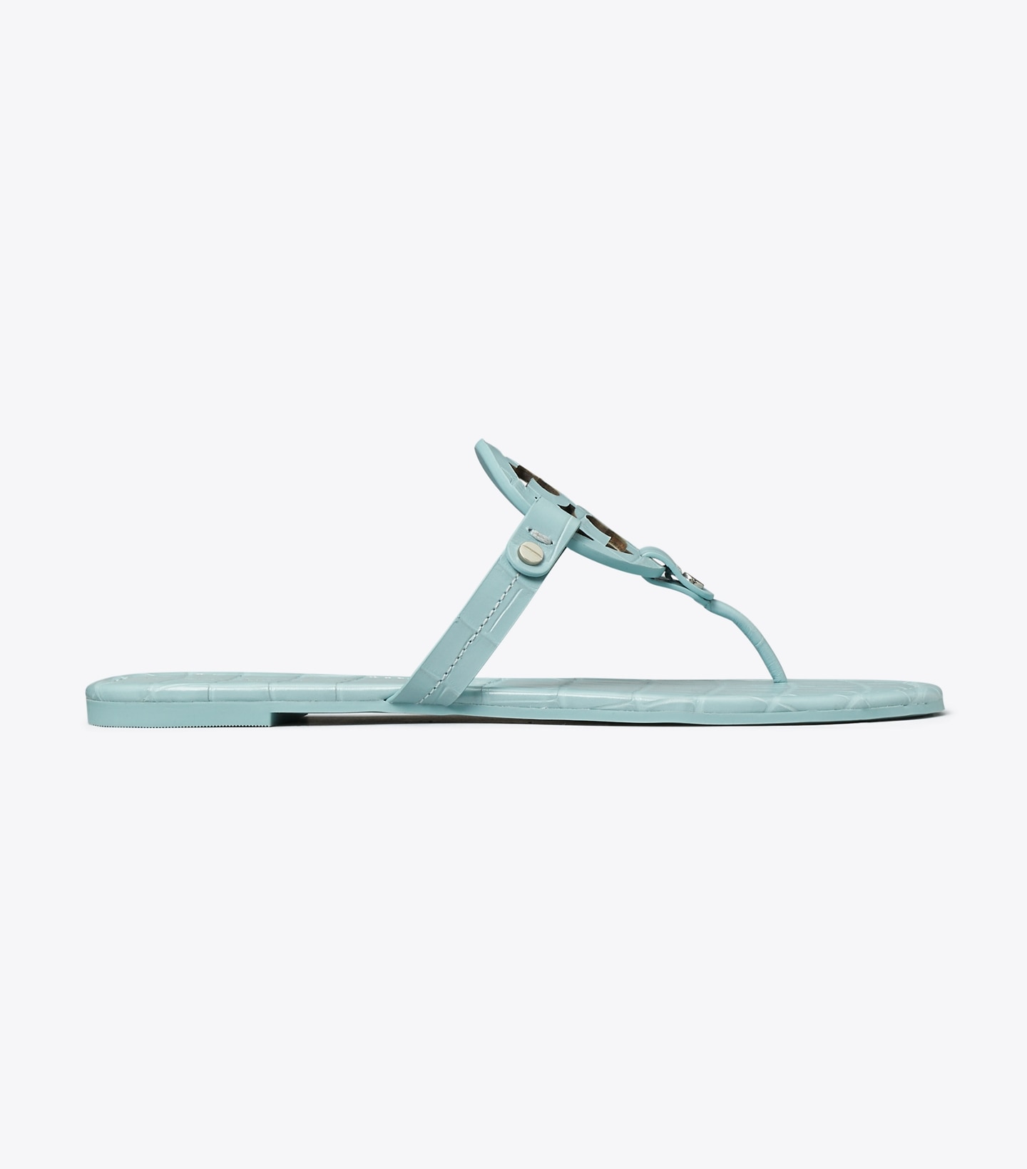 Miller Croc-Embossed Leather Sandal