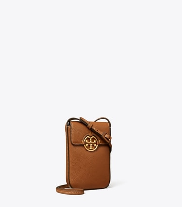 Tory Burch designer kleine taschen Miller Crossbody Bag fürs Smartphone in Light Umber angle