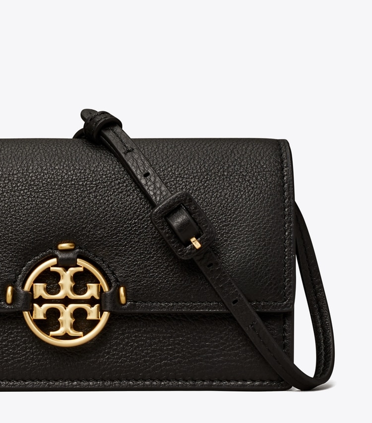 Tory Burch designer kleine taschen Miller Crossbody-Geldbörse in Black detail