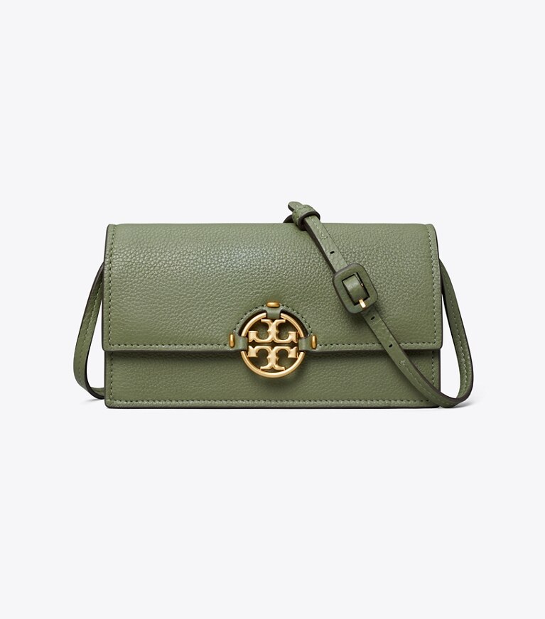 Tory Burch designer kleine taschen Miller Crossbody-Geldbörse in PALM LEAF angle