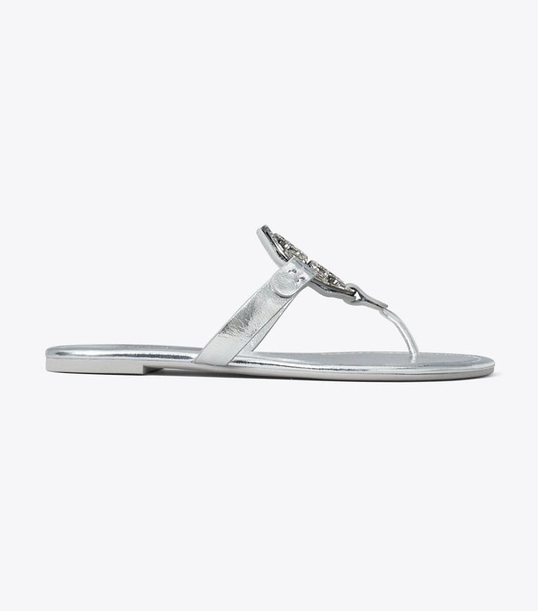 New Tory Burch Miller Silver Sandal Size 2024 9.5