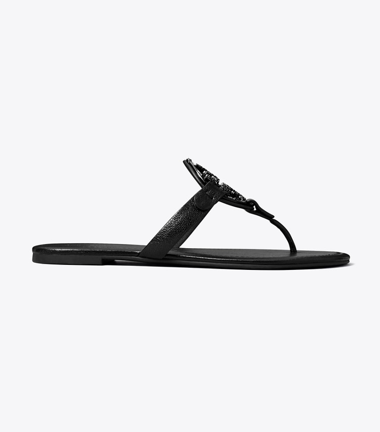 Tory Burch designer sandals Miller Deco Sandal in PERFECT BLACK side