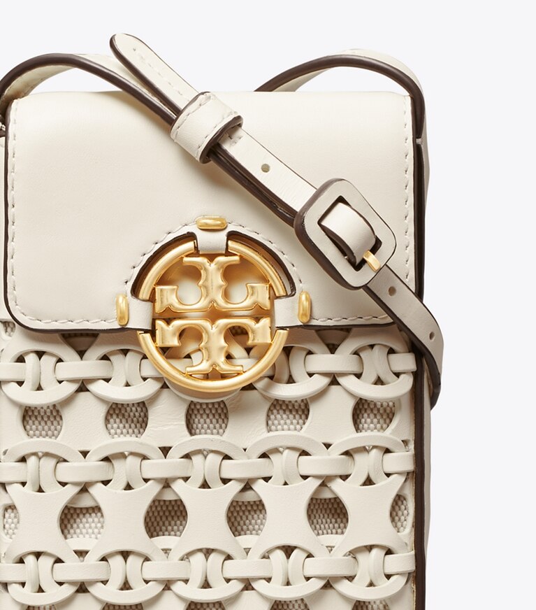 Tory Burch designer mini bags Miller Die-Cut Phone Crossbody  in NEW IVORY angle
