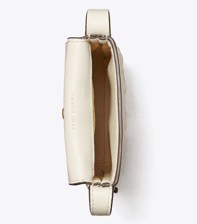 Tory Burch designer mini bags Miller Die-Cut Phone Crossbody  in NEW IVORY angle