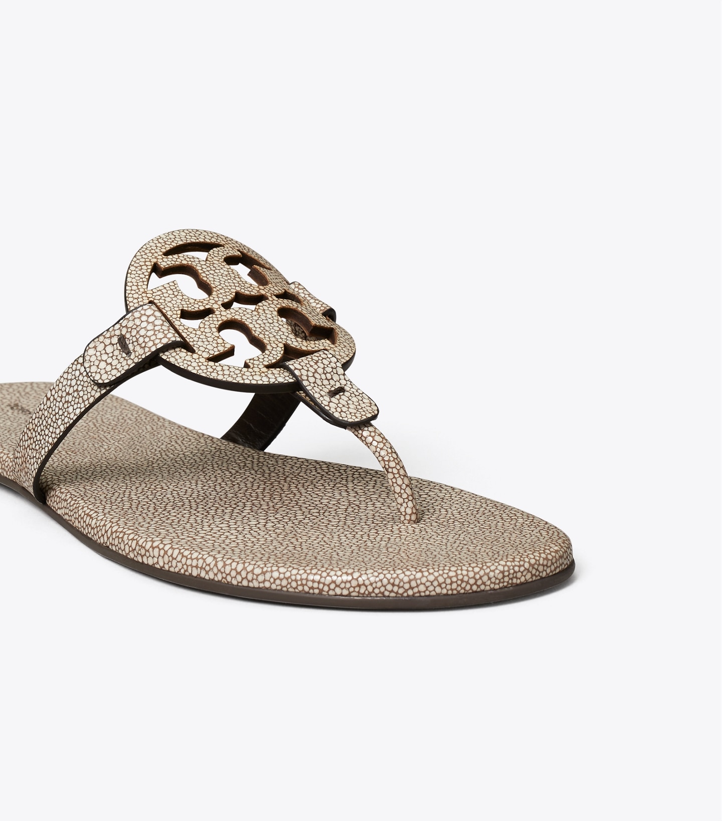 Miller Embossed Leather Sandal