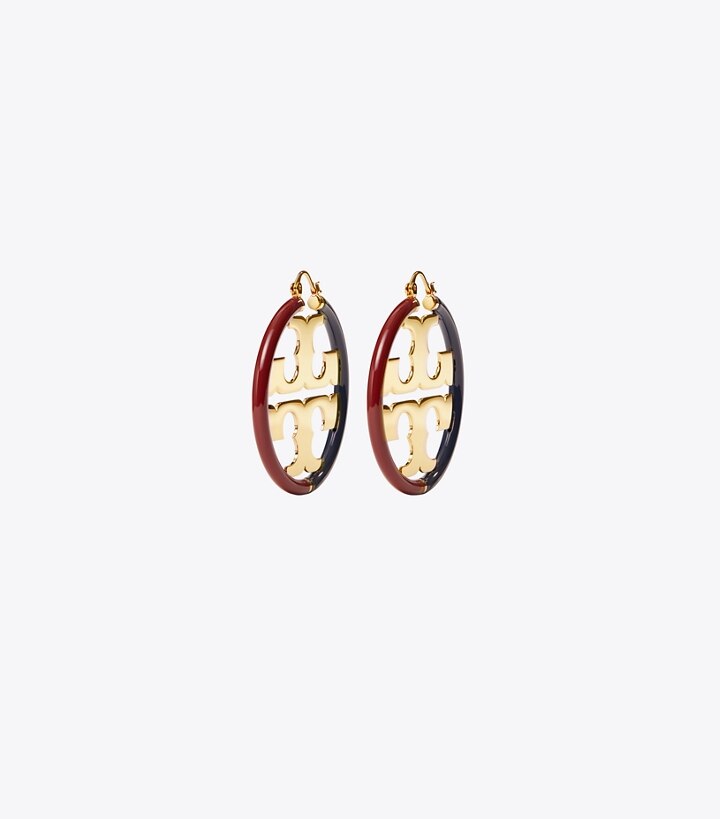 Miller Enamel Hoop Earring: Women's Designer Earrings | Tory Burch
