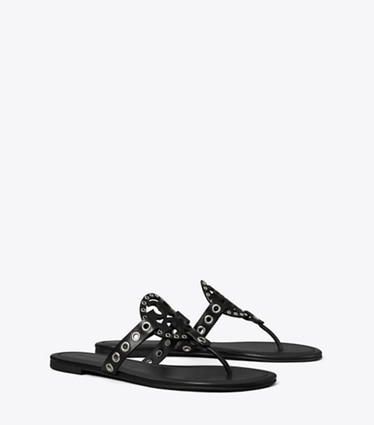 Women's Designer Black Leather Sandals | Tory Burch Women's Designer Black Leather Sandals | Tory Burch