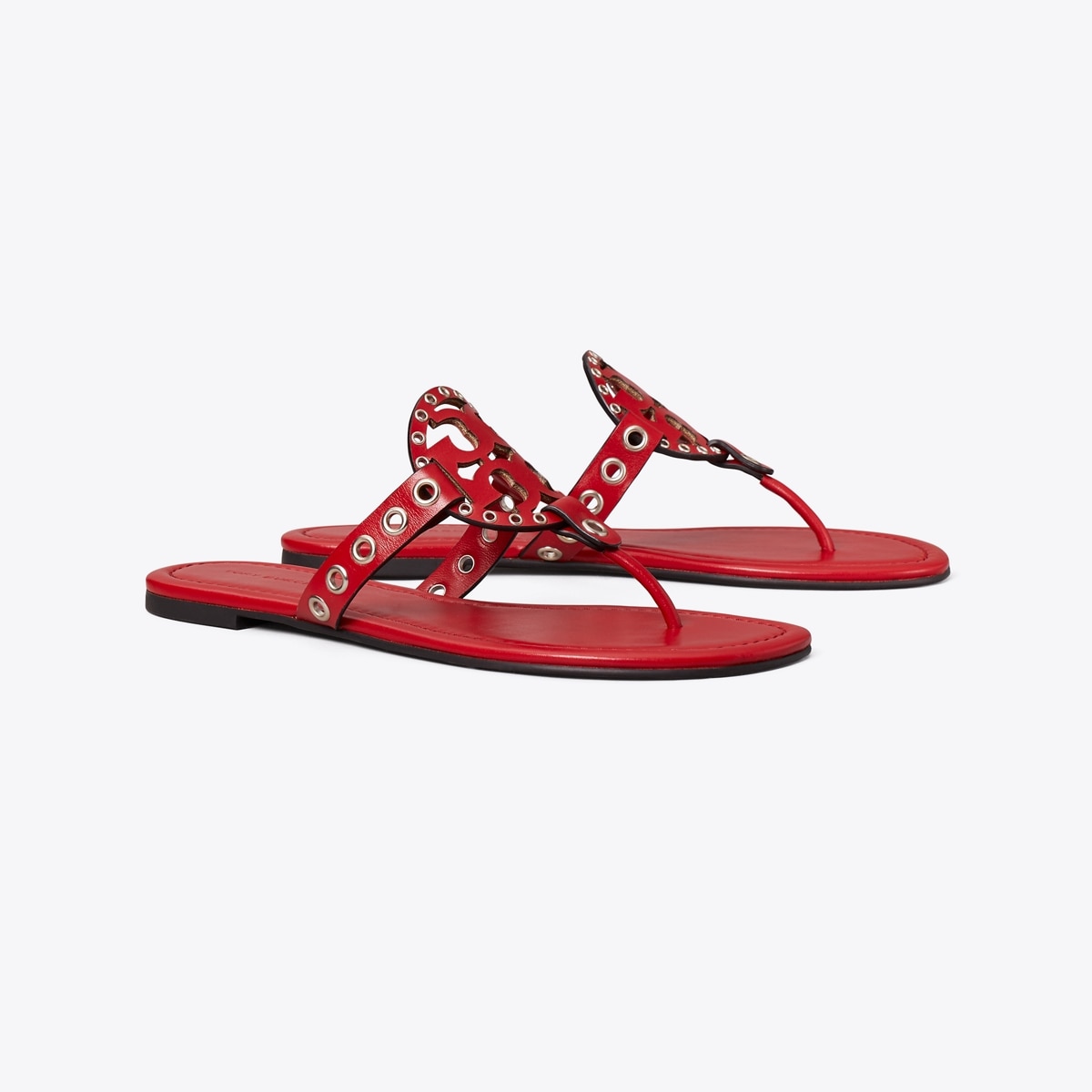 サンダル・ミュール Tory Burch PRINTED SUEDE MILLER THONG SANDALS miller-printed-suede-sandal-