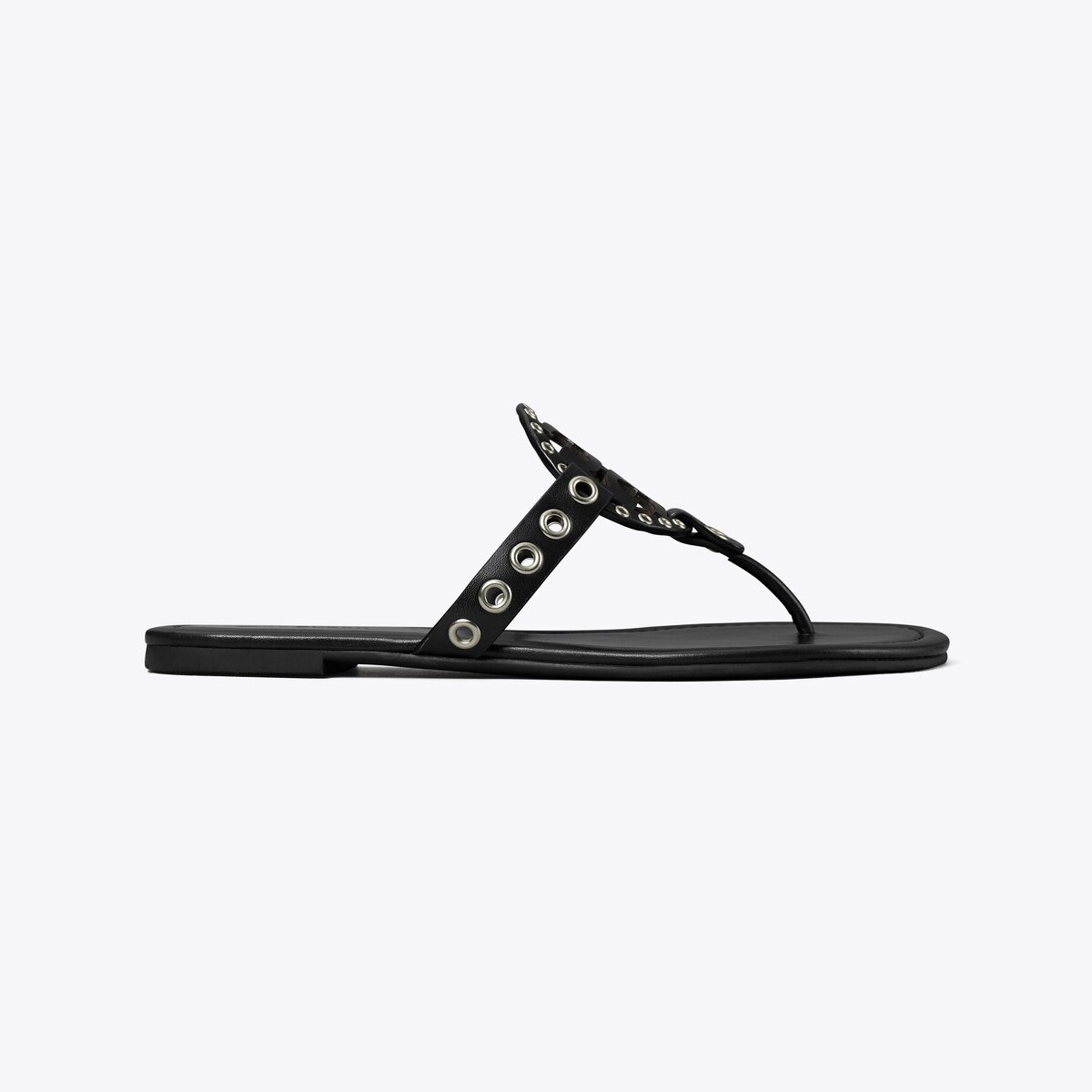 サンダル・ミュール TORY BURCH STUDDED MILLER LEATHER FLAT SANDALS Miller Eyelet Sandal: Women's Designer Sandals | Tory Burch