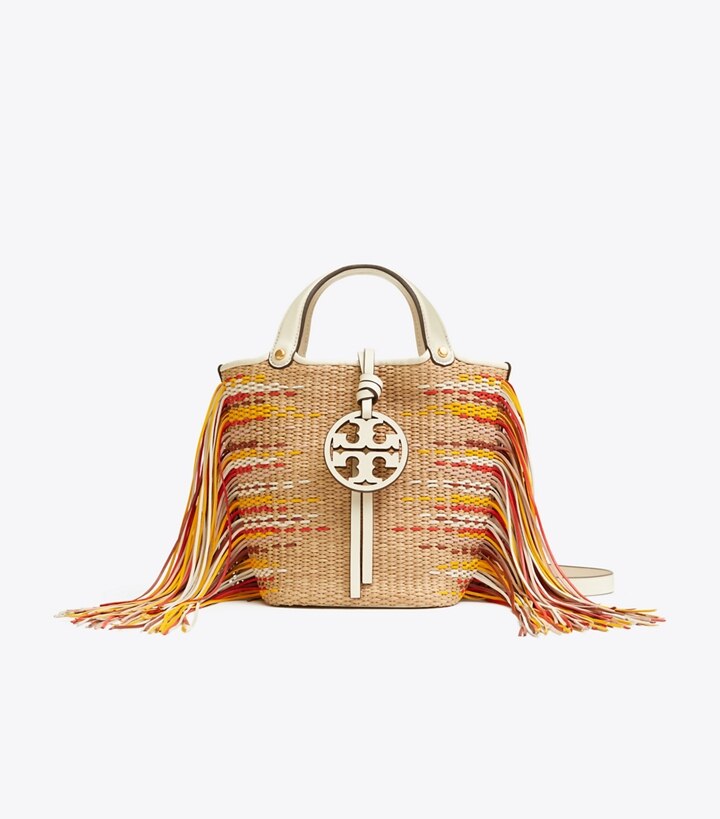 tory burch miller straw mini bucket bag