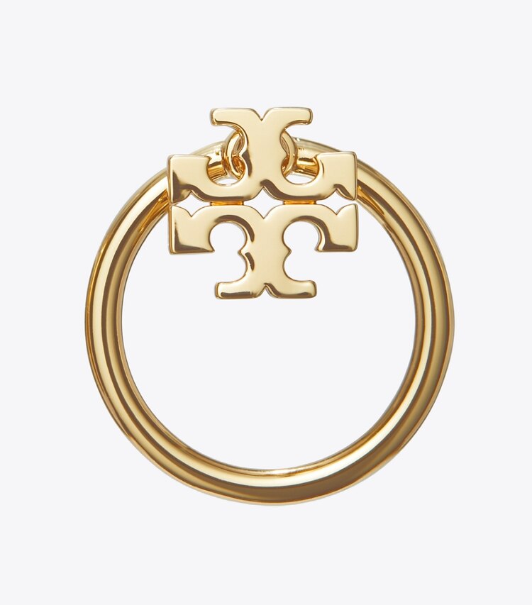 Tory Burch designer earrings Miller Front-Back Earring in Tory Gold detail