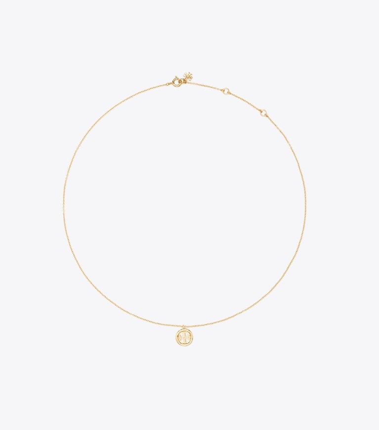Tory Burch designer halsketten Miller Halskette mit Anhänger in Tory Gold front