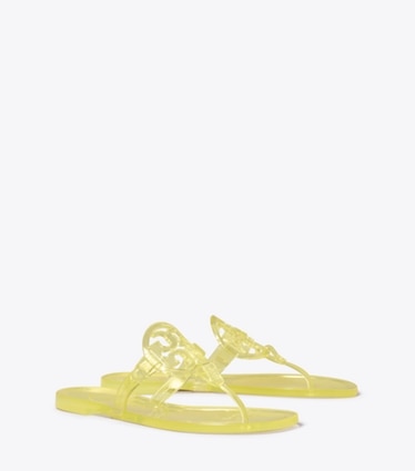 Tory Burch designer sandali Miller Jelly in SUNSHINE YELLOW angle