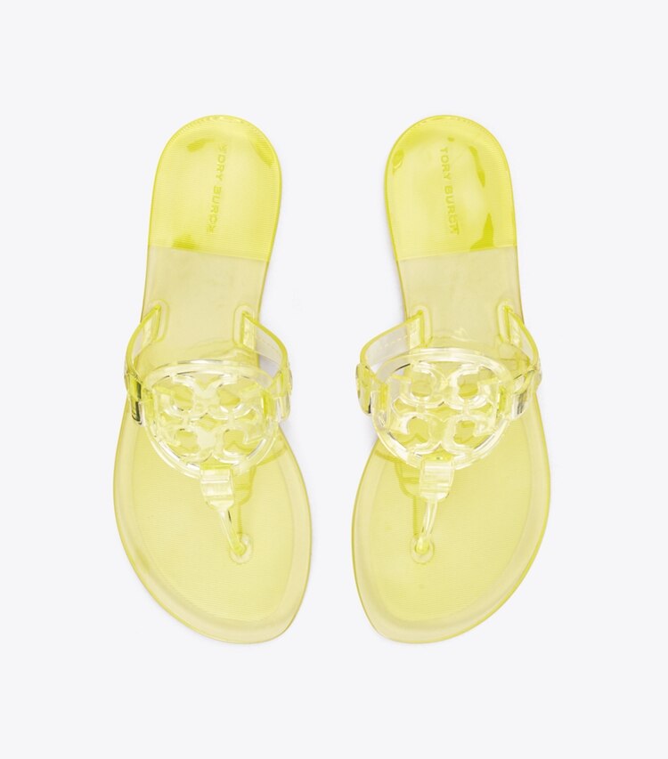 Tory Burch designer sandales Miller Jelly in SUNSHINE YELLOW dessus