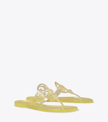 Tory Burch designer sandals Miller Jelly Sandal in SUNSHINE YELLOW angle