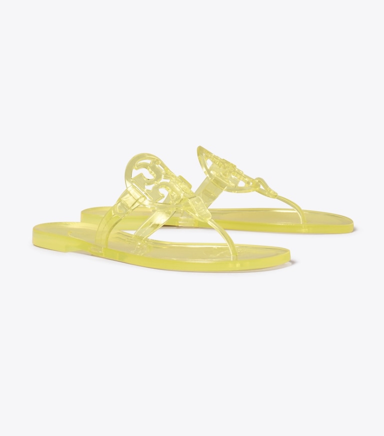 Tory Burch designer sandals Miller Jelly Sandal in SUNSHINE YELLOW angle