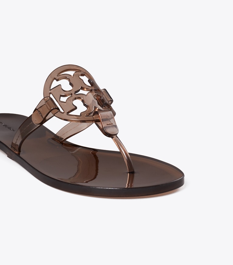 Tory Burch designer sandals Miller Jelly Sandal in ROOTBEER FLOAT detail