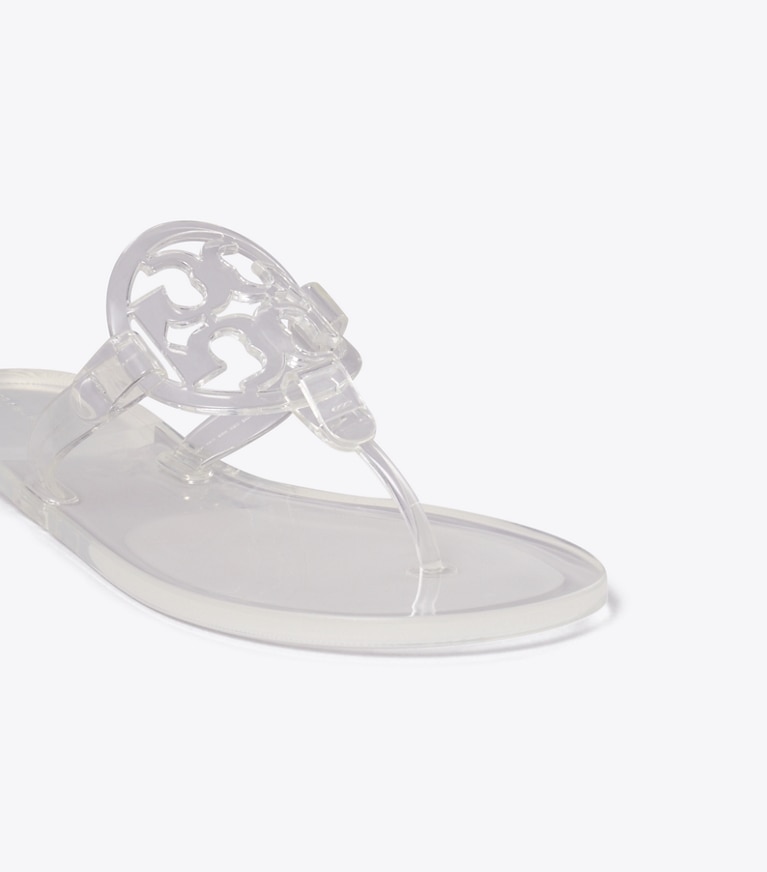 Tory Burch designer sandals Miller Jelly Sandal in CRYSTAL CLEAR detail