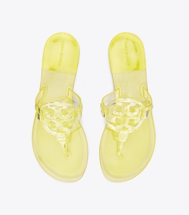 Tory Burch designer sandals Miller Jelly Sandal in SUNSHINE YELLOW overhead