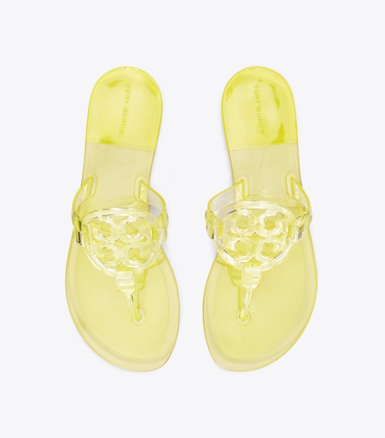 Tory Burch designer sandals Miller Jelly Sandal in SUNSHINE YELLOW overhead