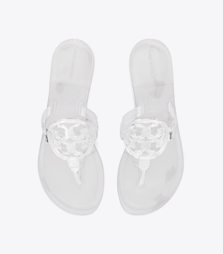Tory Burch designer sandals Miller Jelly Sandal in CRYSTAL CLEAR overhead
