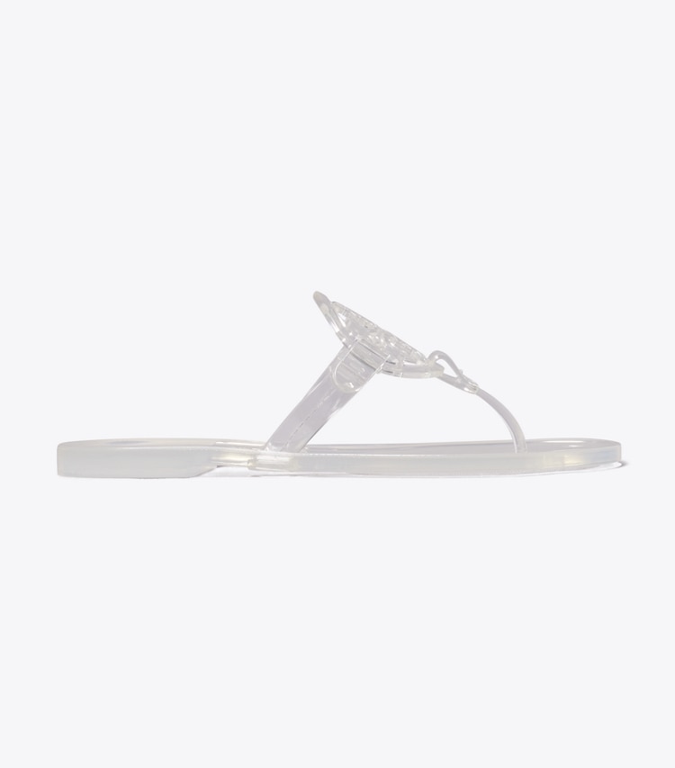 Tory Burch designer sandals Miller Jelly Sandal in CRYSTAL CLEAR side