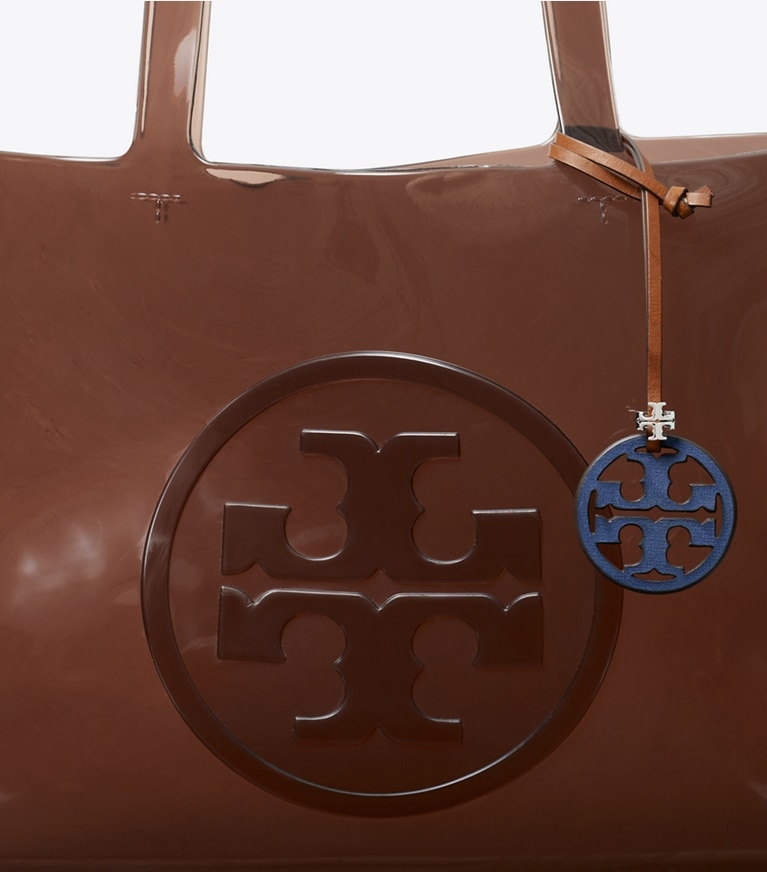 Tory Burch designer bag charms & key rings Miller Logo Bag Charm in Soft Blue detail