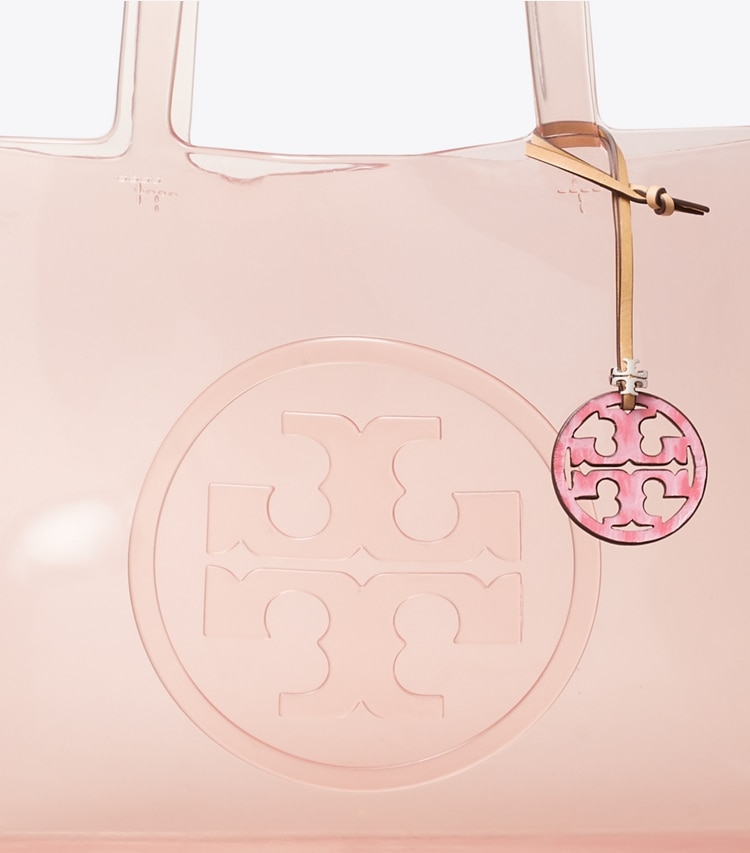 Tory Burch designer bag charms & key rings Miller Logo Bag Charm in Rose Sunset detail
