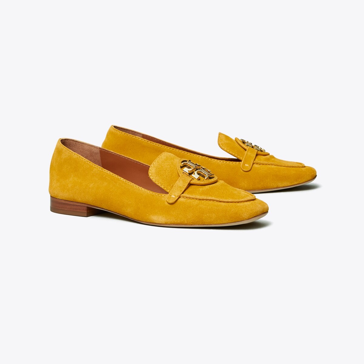 tory burch miller metal suede loafers