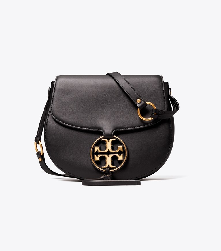 Miller Metal Logo Saddlebag Women s Designer Crossbody Bags