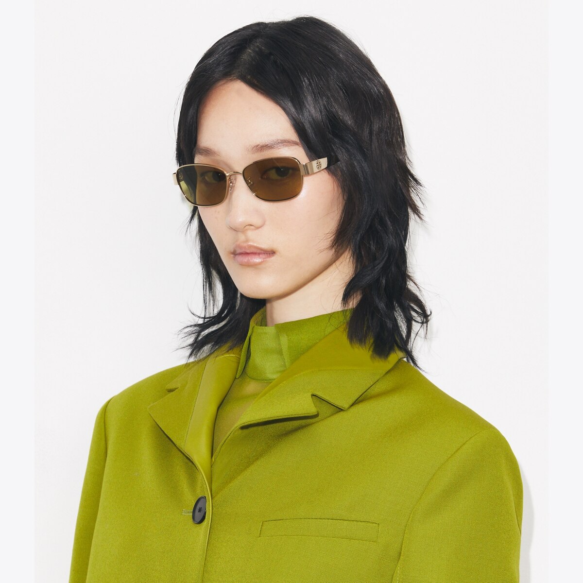Tory Burch サングラス Miller Metal Rectangle Sunglasses: Women's Designer Sunglasses
