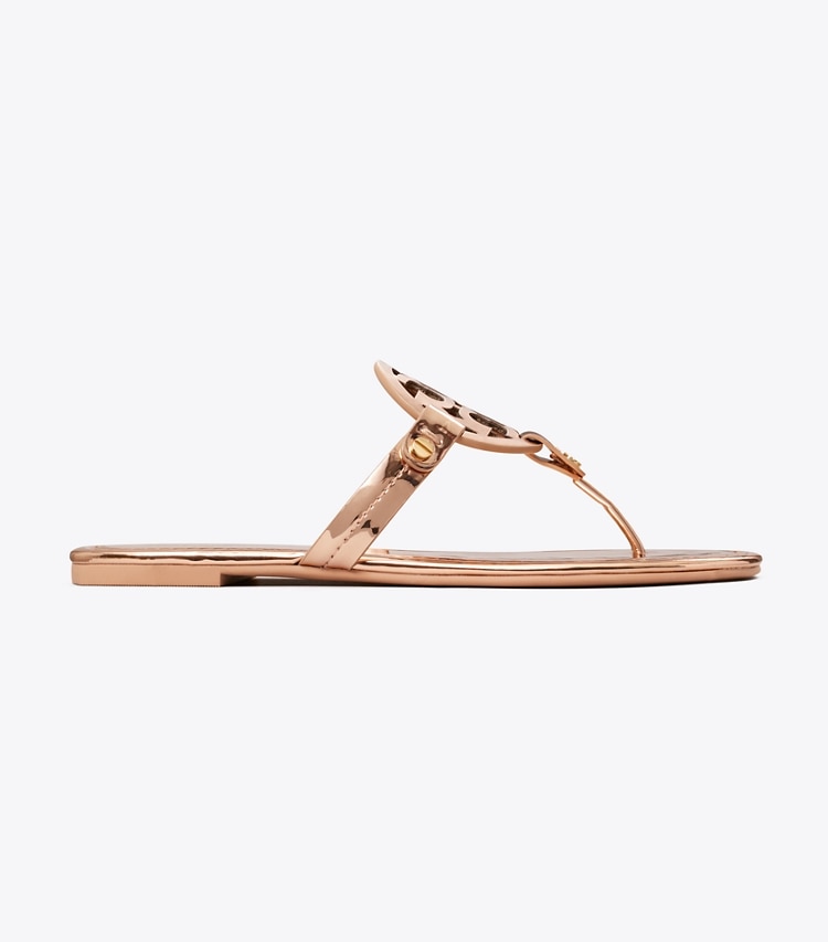 Tory Burch designer sandals Miller Metallic Sandal in ROSE GOLD side