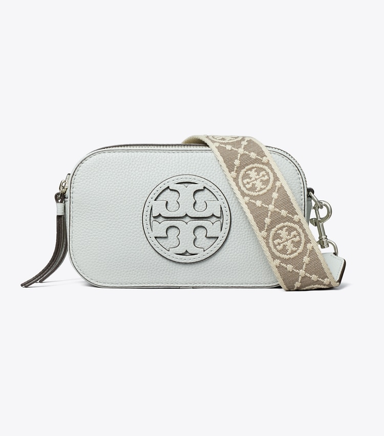 Tory Burch designer crossbody bags Miller Mini Crossbody Bag in Light Titanium front