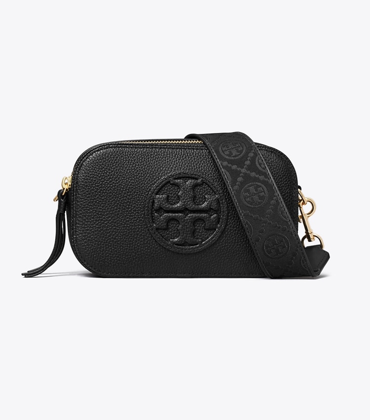 Tory Burch designer crossbody bags Miller Mini Crossbody Bag in Black front