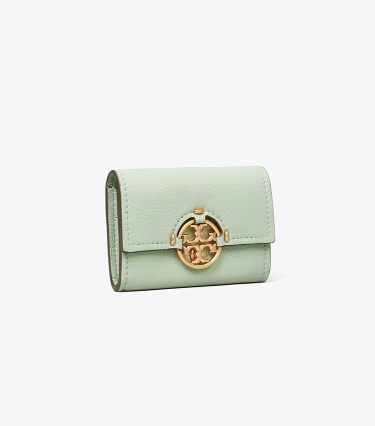 Tory Burch designer geldbörsen Miller Mini Geldbörse in Blue Celadon angle