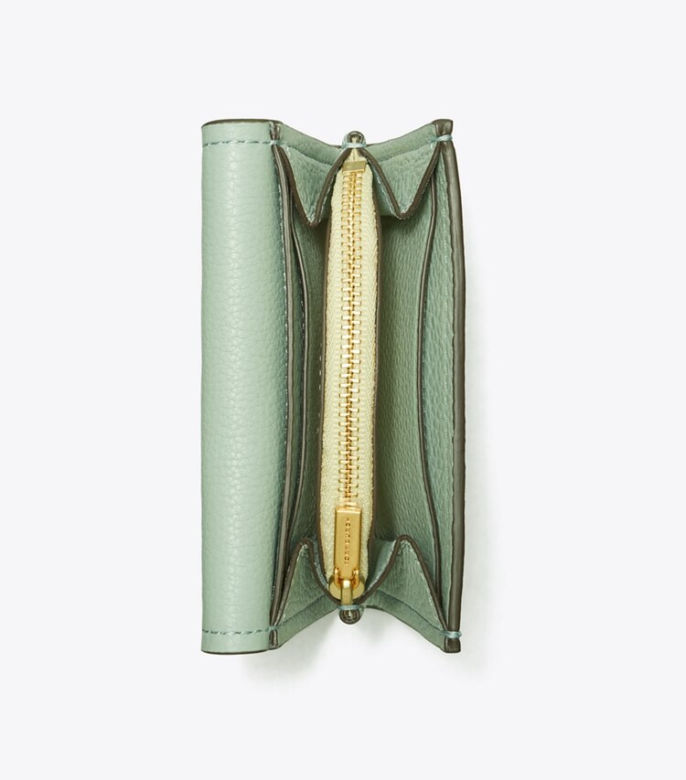 Tory Burch designer geldbörsen Miller Mini Geldbörse in Blue Celadon von oben