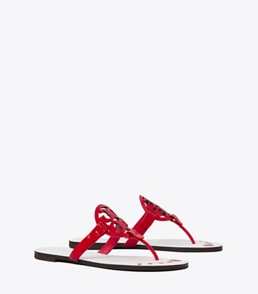 Tory Burch designer sandalen Miller Nail Polish in BLAZE RED angle
