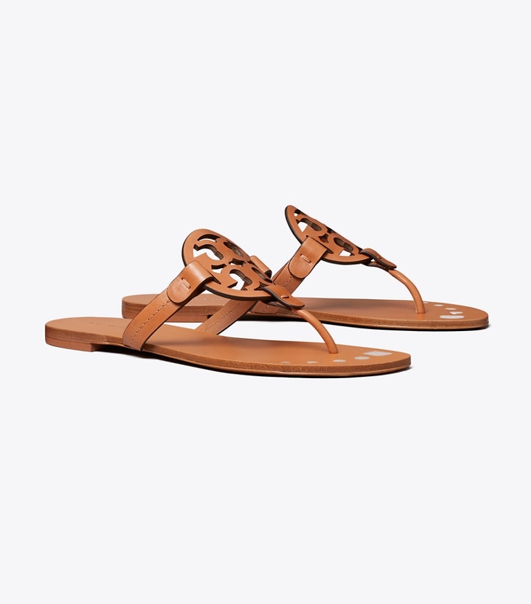 Tory Burch designer sandals Miller Nail Polish in MAPLE SYRUP angle