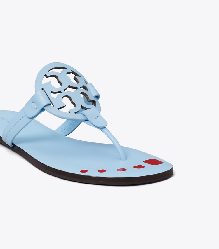 Tory Burch designer sandals Miller Nail Polish in PALE BLUE detail
