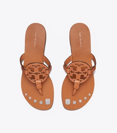 Tory Burch designer sandals Miller Nail Polish in MAPLE SYRUP overhead