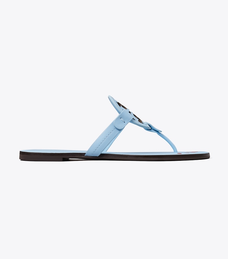 Tory Burch designer sandals Miller Nail Polish in PALE BLUE side