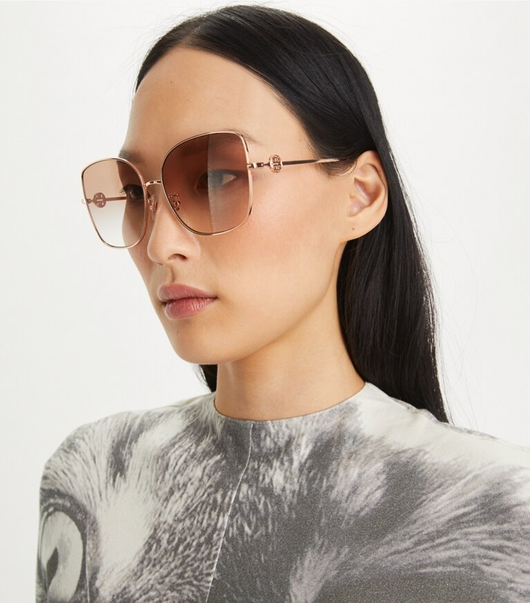 Miller Oversized Metal Butterfly Sunglasses: Women\'s Designer Sunglasses &  Eyewear | Tory Burch