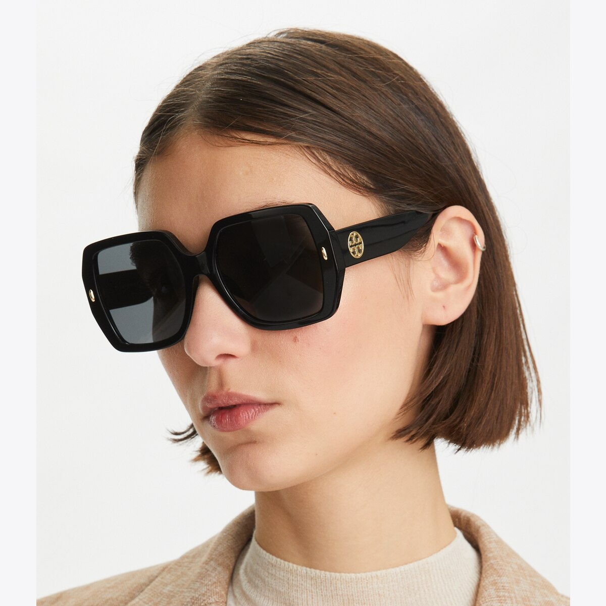 Miller Oversized Square Sunglasses in brown, size OS